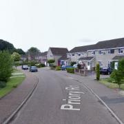 A home in Priory Road, Hethersett, was raided by police