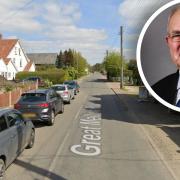 Worries about parking issues in Great Melton Road have been raised in Hethersett. Inset: district councillor David Bills