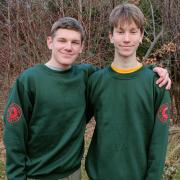 Brothers Timo and Max Stam from Eaton, Norwich are the youngest volunteers for the Wherry Yacht Charter Charitable Trust