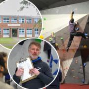 Highball Climbing Centre is moving to a new home in Norwich. Inset: Owner Mike Surtees and the new Kirkham House site
