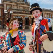 Performers from Raggle Taggle Arts at the launch of Norfolk and Norwich Festival at Norwich Station Picture: Luke Witcomb