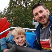 A new family support hub, called The Den, celebrated its grand opening in memory of five-year-old Finnbar Cork, who died of a brain tumour, pictured with his dad Tristan Cork