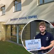 Nathan Wyatt (inset) continues to campaign for a new UEA pharmacy after an appeal halted progress