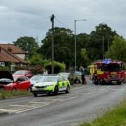 Emergency services were called to collision in Norwich