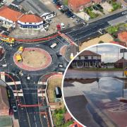 The Heartsease Roundabout has suffered from flooding less than a month after opening for traffic