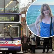 UEA nursing student, Lily Theobald (inset), was terrified after being kicked off a First Bus in Norwich