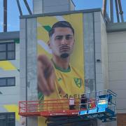 A new billboard of a city star has been unveiled at Carrow Road