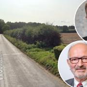 Plans have emerged for more homes in Blofield Heath. Inset: Cllr Andrew Proctor (top) and Cllr Paul Newstead