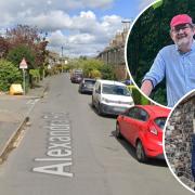 Folk are calling for more restrictions for drivers using Alexandra Road, which has been called dangerous by locals. Inset: Peter Silburn (top) and Paul Neale (bottom)