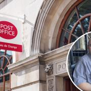 Jonathan Freezer (inset) runs the Post Office at UEA