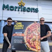 L-R One Planet Pizza's Joe and Mike Hill outside Morrisons where the 'Tex Mex' pizza is now available