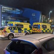 Emergency services outside the UEA Sportspark on Wednesday evening