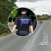 A road rage attack in Wymondham has sparked a police hunt