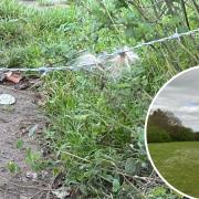 A barbed wire fence is causing upset in an Old Catton community