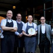 The Last team L-R: Ren Kikuchi (pastry chef), George Aldous (sous chef), Steven Raven (head waiter), Chloe Knight (senior chef de partie), Sebastian Taylor (co-owner) and Mortimer Fraser (head chef)