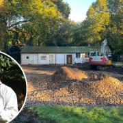 Work has begun to build a new Scout hut and community building in Jessopp Road in Norwich. Inset: Andrew Parle