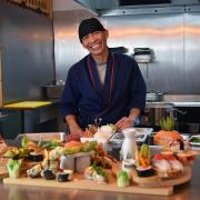 Francisco Papica, with some of his sushi at his new restaurant Ichiban Fusion