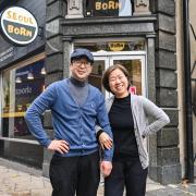 Owners Bongha Kim and Junghee Park outside Seoul Born in Norwich