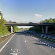 The incident happened on the A47 near Longwater Retail Park