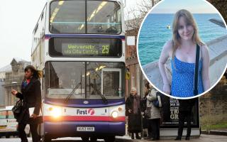 UEA nursing student, Lily Theobald (inset), was terrified after being kicked off a First Bus in Norwich