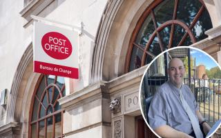 Jonathan Freezer (inset) runs the Post Office at UEA