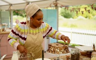 Illiyin Morrison with her showstopper tiramisu on Dessert Week