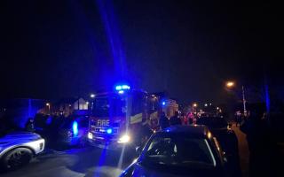 A fire engine had to stop in the middle of the road during the traffic chaos in Sprowston